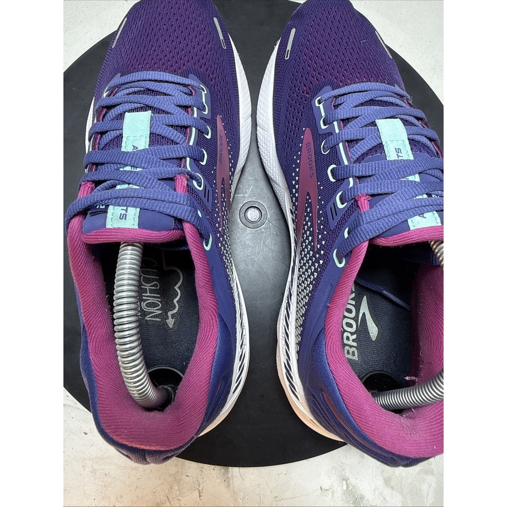 Brooks Adrenaline GTS 22 Women's Size 9.5 Purple Pink Mint Running Shoes 120353 - Picture 8 of 15